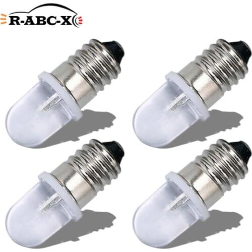RUIANDSION 4 Pcs E10 AC 220V-230V Led Bulb Warning Lights 6000K 4300K Warm White Mechanical Indicator Mini Work Lamps 150lm