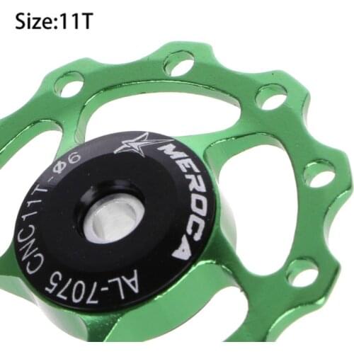 4 Color 11T Bike Aluminum MTB Alloy Bearing Jockey Wheel Rear Derailleur Pulleys X7JD