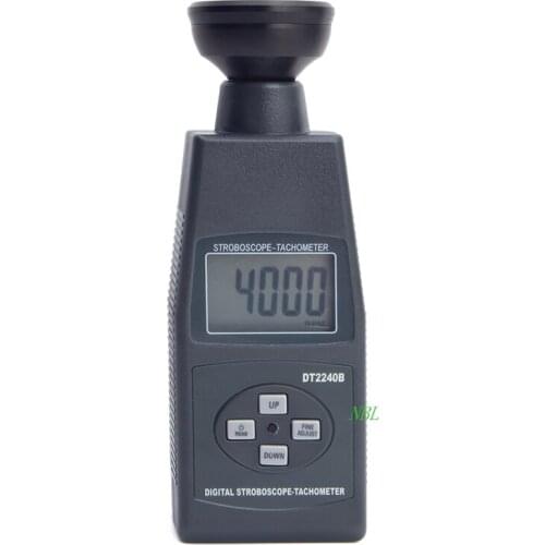 LCD Display DT2240B Digital Control Adjust Flash Frequency High Accuracy 0.05% Stroboscope Tachometer Meter Range 600~40000RPM