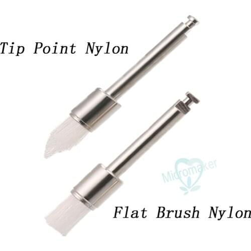 Dental Polishing Brush Polisher Prophy White Flat/Sharp Polishing Brush 100pcs/Box