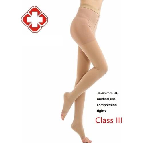 46 mm HG high compression anti-medical treatment of venous care class 3 hospital Medical compression tights