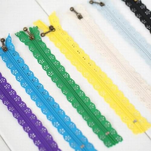 3000PCS/Lot Fashion 20cm or 25cm zippers lace nylon finish zipper for sewing wedding dress etc 24 color fast shipping