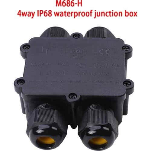 4 Way IP68 waterproof junction box M686-H outdoor waterproof cable connector electrical for 4-14mm cable