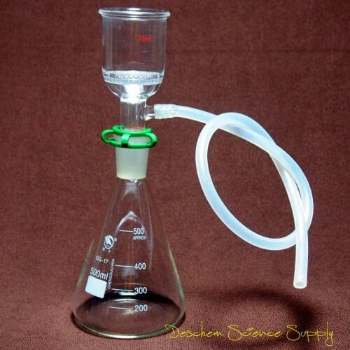 500ml,24/40,Suction Filtration Device,47mm Buchner Funnel & Glass Flask