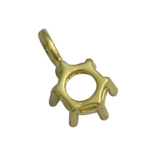 Beadsnice Vintage Unique Wholesale Bezels Brass Rhinestone Setting with Loop Prong Fine Pendant Earring Finding Charms Supplies