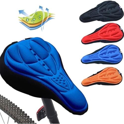 Bicycle Saddle Seat Cover Soft Silicone 3D Gel Pad Bike Seat Cushion for MTB Mountain Thickened Extra Breathable Bike Accessory
