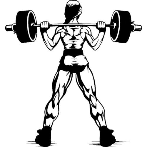 Dawasaru Dumbbell Sports Muscle Fitness Car Sticker Waterproof Decal Laptop Truck Motorcycle Auto Accessories PVC,15cm*14cm