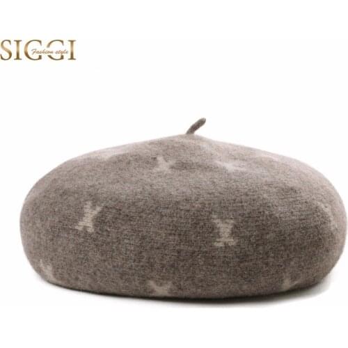 FANCET Winter Women Berets Hats 100% Wool Cute Fashion Adjustable Soft Lining Elegant Caps For Youth Girls Women 99218