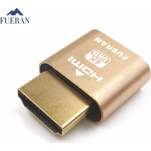 FUERAN 4K DDC EDID Display Emulator Plug Headless Ghost Emulator Fake Display(Fit Headless-4K New generation@60Hz)