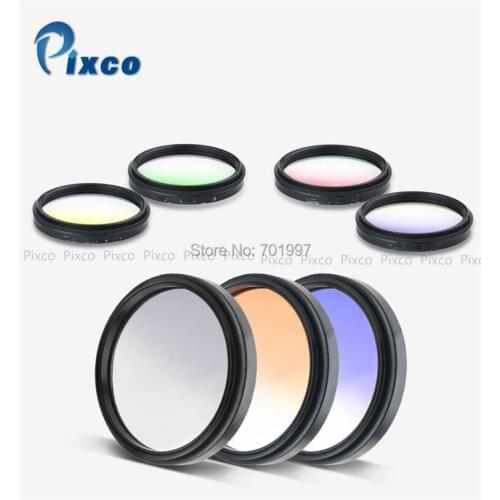 Pixco 52mm Graduated Gradual Color Lens Filter Camera Accessory for Canon Nikon Camera Lenses