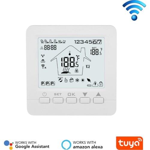 HY02B05 WIFI 90-240V 16A 3A APP Control Temperature Controller Room WIFI Thermostat For Electric or Water Heating System