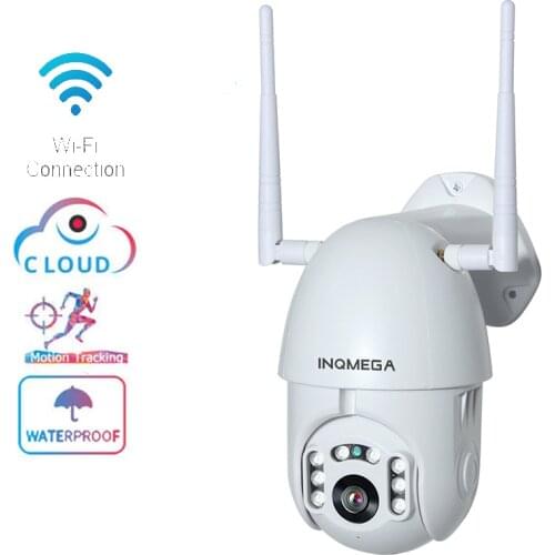 INQMEGA PTZ IP Camera 1080P Outdoor WiFi Wireless Speed Dome Camera Auto tracking Security Waterproof Surveillance Alarm CCTV C