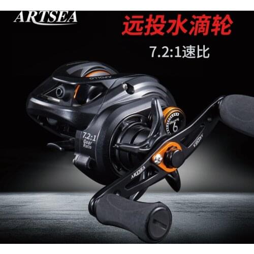 ARTSEA New Baitcasting Reel Magnetic Braking System Fishing Wheel 204g 5KG Max Drag 8+1BBs 7.2：1 High Speed
