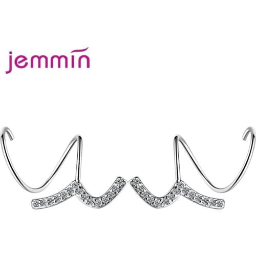 New Arrival Eagagement Stud Earring Set For Women Girls Cubic Zirconia Fashion Jewelry Concise Style 925 Sterling Silver