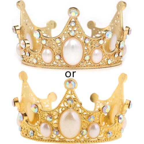 Newborn Girls Boys Photography Crown Props Infant Kids Shooting Photo Headdress Crown headdress Birthday Party Tiara Gold Crown
