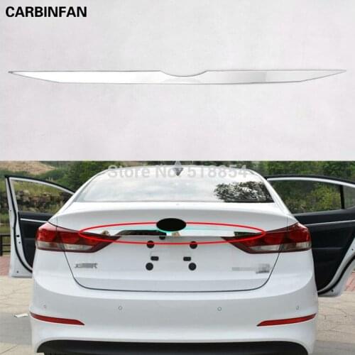 ABS CHROME REAR TRUNK BOOT LID COVER TAILGATE TRIM HATCH BACK DOOR GRAB HANDLE MOLDING FIT FOR 2016 2017 HYUNDAI ELANTRA AVANTE