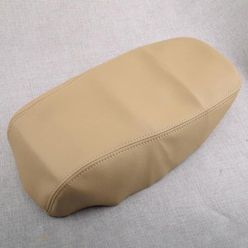 Car Center Console Armrest Lid Cover Microfiber PU Leather Beige Fit For Toyota Avalon 2018 2017 2013 2014 2015 2016