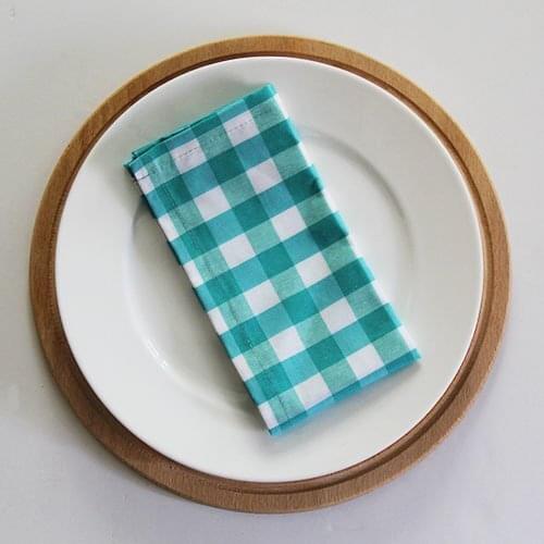 Loseta Large Aqua 12 PCS Napkins Cotton Fabric Napkin Table Dinner Napkins Special Day Hand Made 30 CM X 30 CM