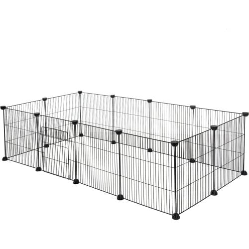 Pet Playpen Iron Fence Puppy Kennel House Exercise Training DIY Small Animals Cage for Guinea Rabbit Kitten Cat Gerbil Hedgehog