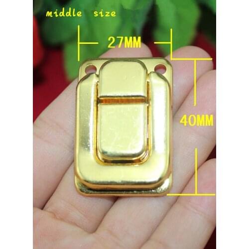 27*40MM iron buckle hasp hasp wooden wine box with lock Buckle Antique Padlock Hardware 10Pcs