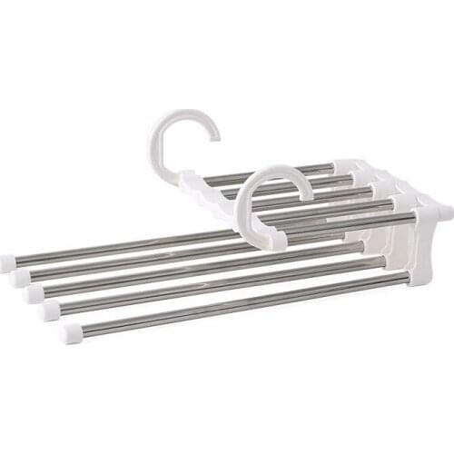 Multi-layer Pants Scarf Storage Rack, Multi-functional Dormitory Household Wardrobe Skirt Tie Clothing Hanger Organizer