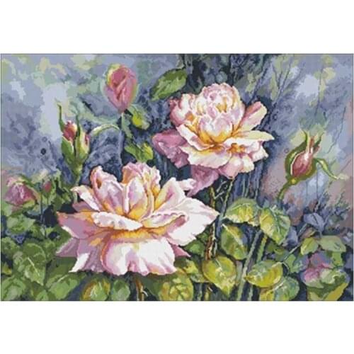 Wild rose patterns Counted Cross Stitch 11CT 14CT 18CT DIY Cross Stitch Kit Embroidery Needlework Sets home decor