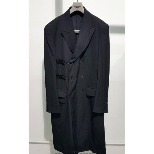 S~6XL!!! Customizable New Mens clothing Yamamoto Stage show double-breasted suit in the long section loose multi-button suit