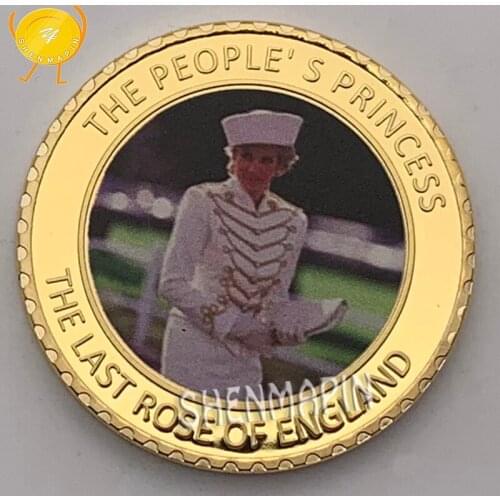 The Peoples Princess Diana Commemorative Coin The Last Rose of England Princess of Wales Coins Collectibles British Art Coins