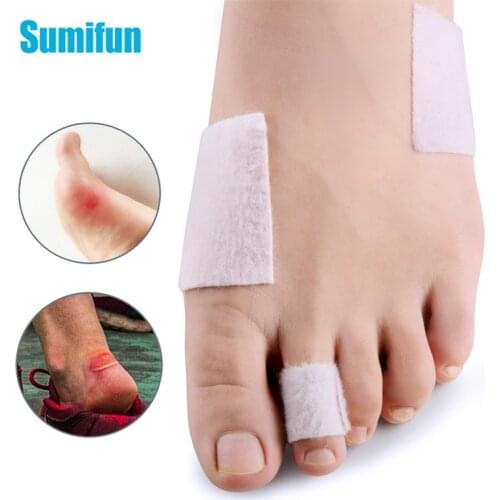 10pcs Foot Corn Sticker Waterproof Broken Toe Heel Protector Pad Adhesive Patch Back Blister Fleece Fabric Anti-Friction D2536
