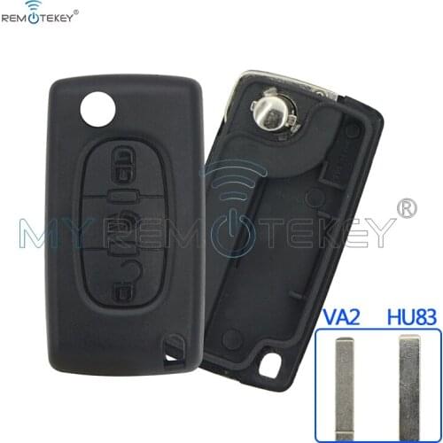 Remtekey CE0523 3 Buttons middle light Flip Remote VA2 Blade Remote Car Key Case Cover Shell Fob for Citroen C2 C3 C4 C5 C6 C8