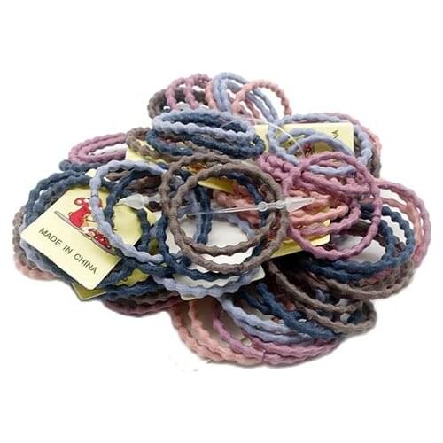 50 Pcs/Lot 3CM Accessories Girls Rubber Scrunchy Elastic Bands Kids Baby Headband Decorations Ties Gum For Hair