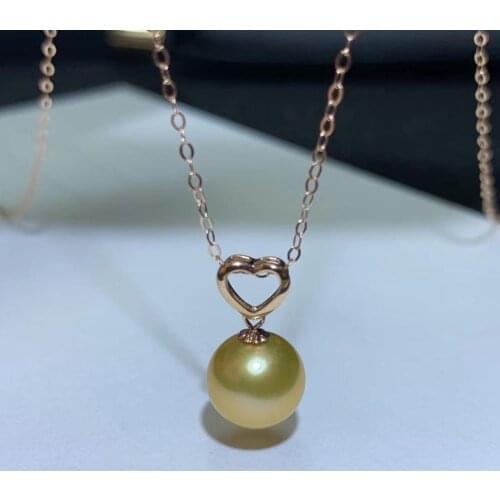 Shilovem 18k yellow gold real Natural pearls pendants fine Jewelry women trendy no necklace party new gift plant mymz8.5-9555zz