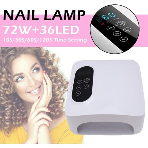 72W UV/LED Nail Lamp With 36PCS Beads Original M&R602Pro Brand-New For Quick Gel Varnish Multiple Nail Curing Reverse Screen