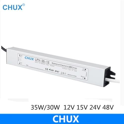 CHUX LED Waterproof Switching Power Supply 30w 35w 12v 15v 24v 48v Single Output LED Driver