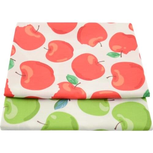 Booksew Printed Green and Red Fruits Pattern 100% Cotton Twill Fabric For Sewing DIY Clothes Quilting Tissue Handmade patchwork