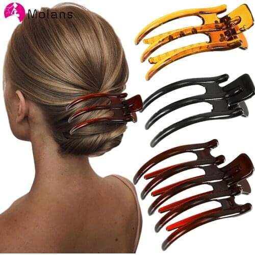 Molans Hair Claws Clips for Women Hair Clips Crab Clamps Ponytail Holder Duckbill Clip Girls Barrettes Fashion Hair Accessories