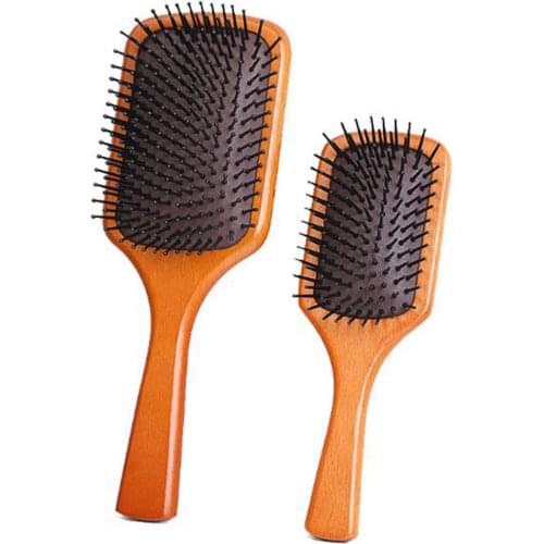 Air Cushion Wood Hair Straighten Massage Comb Hairdressing Detangle Salon Hair Styling Brush Professional Makeup Tools