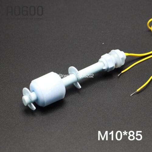 10Pcs/lot M10*85mm 100V Poly Propy Water Level Liquid Sensor Mini Float Switch ZP8510 1A1