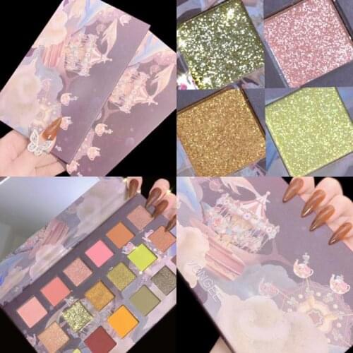 18 Color Eye Shadow Pearlescent Matte Glitter Powder Sequins Easy To Color Without Flying Powder Eye Shadow Palette Eyes TSLM1