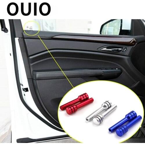 2Pcs Car Door Lock Knob Pull Pins Aluminum Alloy for Skoda Rapid Octavia 2 Fabia Superb Hyundai I30 Tucson Solaris Peugeot 308