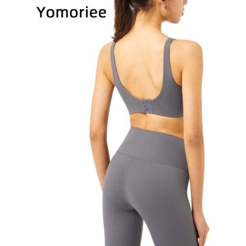 2021 Buckle Sports Bra Beauty Back Fitness Gym Underwear New Women Running Crop Top Workout Yoga Active Wear Push-up Halter