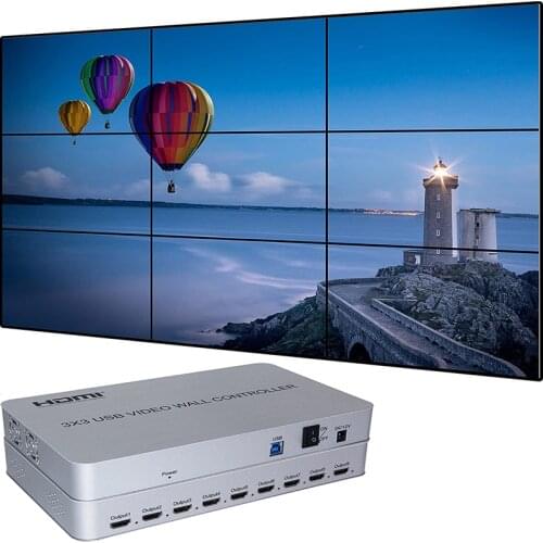 4K USB3.0 3x3 Video Wall Controller| 9 Channels | 13 Display Modes 1x1,1x2,1x3, 1x4, 2x1, 2x2, 2x3, 2x4, 3x1, 3x2,3x3, 4x1, 4x2