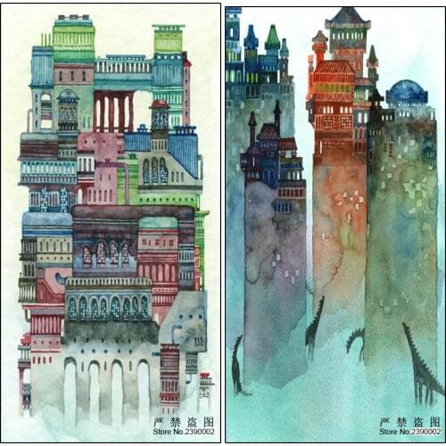 Watercolor Needlework 3D Diy Diamond Painting Cross Stitch Square Diamond Embroidery Home Christmas Decoration Diamond Mosaic