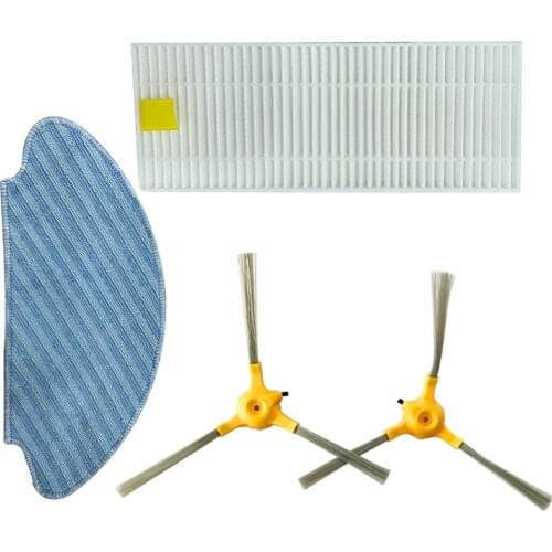 Side Brushes Filters Mop Cloth Kits For Isweep X3 Vacuum Cleaner Robot Parts Household Cleaning Tools Appliances Accessories