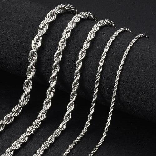316 Stainless Steel Chain Necklace and Bracelet Jewelry Accessories Multi Sizes with Lobster Claw Clasps S-007