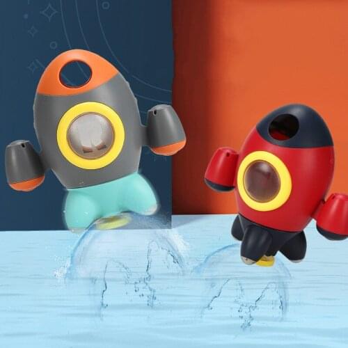 Baby Bath Toys Rocket Spraying and Spinning Kids Bathing Toy No Electric