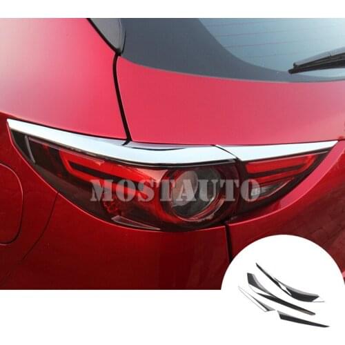 For Mazda CX-5 KF ABS Chrome Rear Tail Light Lamp Trim Cover 2017-2019 4pcs Car Accessories Interior Car Decor Car Trim