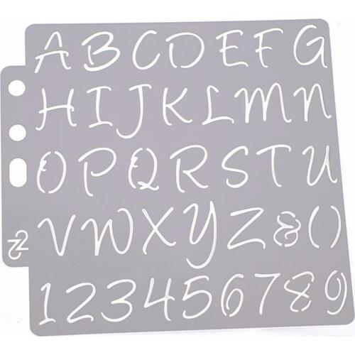 Hot Alphabet Numbers Stencils Template Painting Scrapbooking Embossing Stamping Album Card DIY 2019