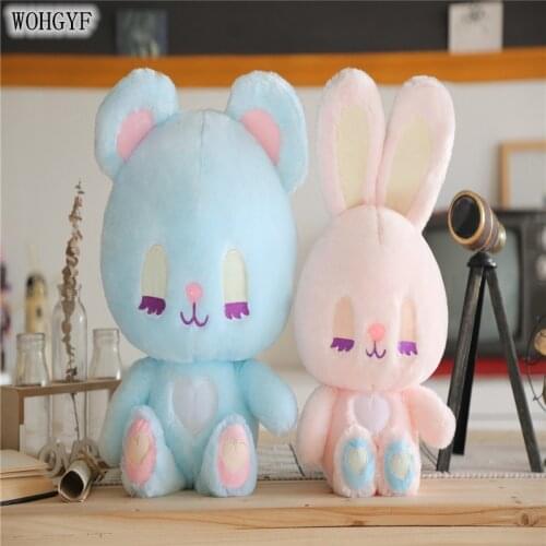 40-65CM Lovely Dream Series Sleeping Teddy Bear Rabbit Plush Toys Baby Soft Stuffed Animal Rabbits Bear Pillow Birthday Gift