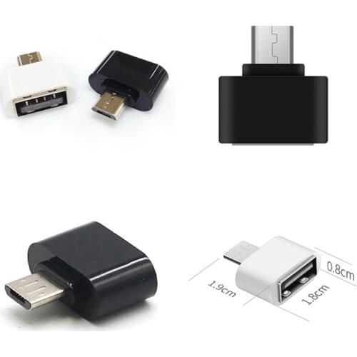 2Pcs Mini OTG Cable USB OTG Adapter Micro USB to USB Converter for Tablet PC Android 2 Colors
